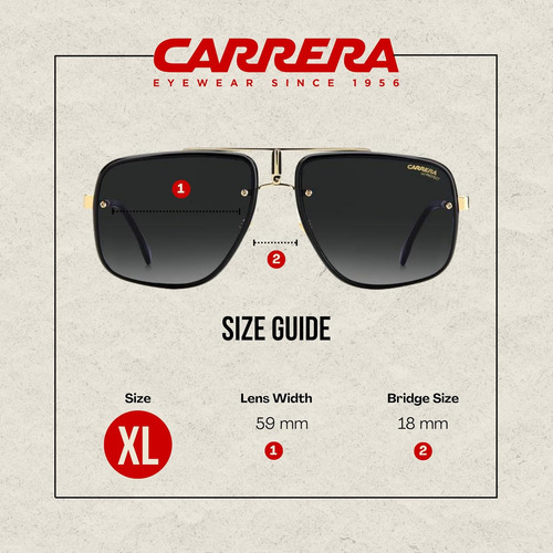 Carrera Glory Ii - Gafas De Sol Rectangulares Para Hombre +