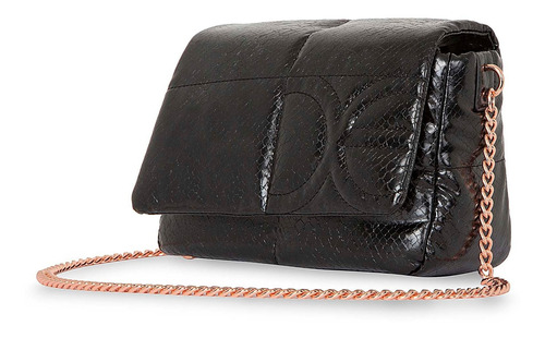 Bolsa Crossbody Para Mujer Cloe Diseño Acolchado Color Negro