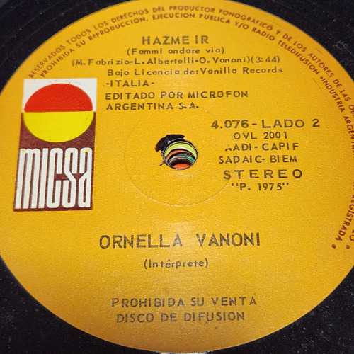 Simple Ornella Vanoni Micsa C8