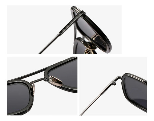Lentes Matsuda De Sol Gafas Tony Stark Iron Man Mas Estuche Varilla Dorado Diseño Humo