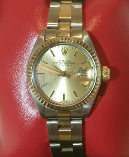 Rolex Oyster Perpetual Lady Date - Aço E Ouro