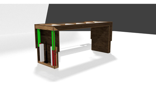 Escritorio Eléctrico De Madera (altura Ajustable)