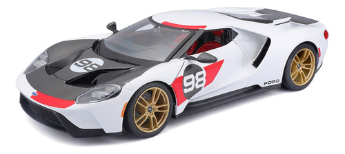 Maisto Ford Gt #98 White Heritage Edition 1/18 Modelo De Au.