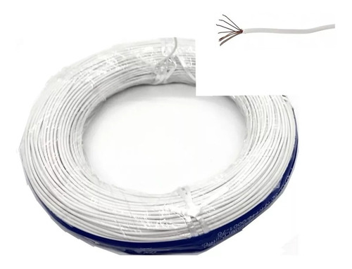 Cabinho Flexivel. 28awg = 0,10mm Branco Rolo C/100mts