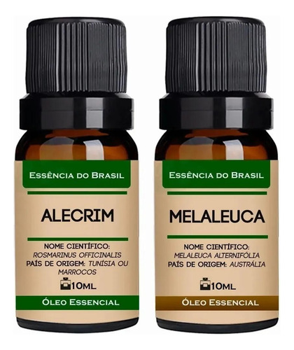 Kit 2 Óleos Essenciais 10ml - Melaleuca + Alecrim