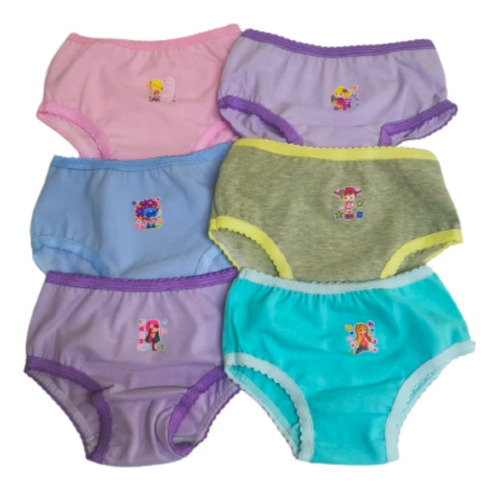 Pantaletas De Niñas Colores Algodón Calzón Tallas 6piezas