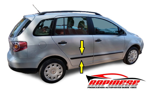 Vw Suran 2007 Bagueta De Puerta Trasera Derecha Neg