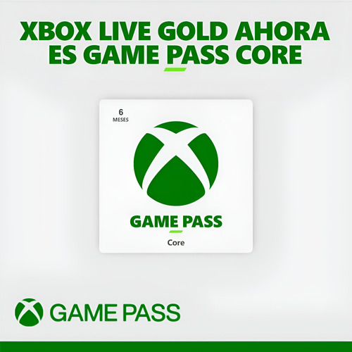 Tarjeta Digital Xbox Game Pass Core 6 Meses Latam