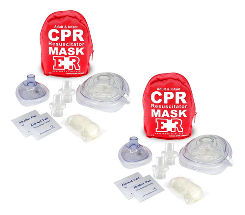 El Kit Combinado De Máscara De Cpr De Primeros Auxilios De 2