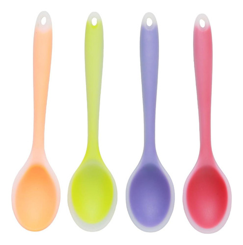 Lilaly 4 Pcs Silicone Cucharas De Silicona, Cucharas De Mezc