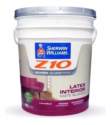  Pintura Z10 Latex Supercubritivo Interior Mate 20l Sherwin