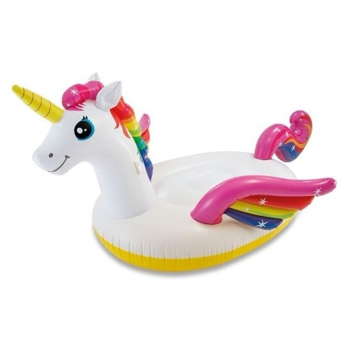 Flotador Inflable Intex Unicorn Unicornio Colores 57561