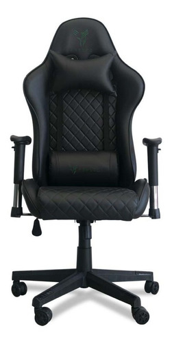 Silla Gamer Perseo Pegasus Negro/verde Brazo 2d Hasta 120kg