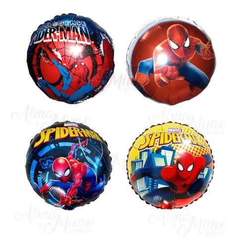 Pack × 10 Globos Spiderman De 25 Cm 
