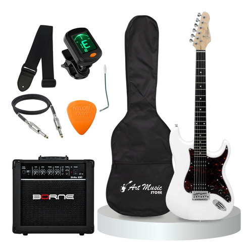 Kit Guitarra Giannini Stratocaster + Capa + Amp E Acessórios