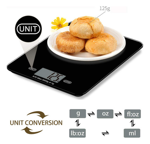 Mini Báscula De Cocina Digital De Vidrio Azul De 5 Kg Para A