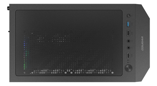 Gabinete Gamer Cougar Mx110 Rgb 4 Ventiladores Incluidos Color Negro