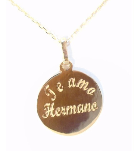 Foto Medalla Oro 18 K Personalizada Redonda 20mm 1.8gr Color Oro Amarillo