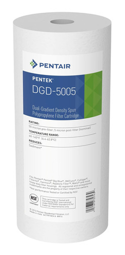Pentair Pentek Dgd-5005 Filtro De Agua De Sedimentos Azules 