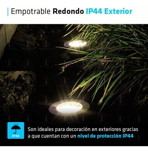 Aplique Piso Led Embutir Urbano Spot Gu10 Redondo Acero X4 Acero