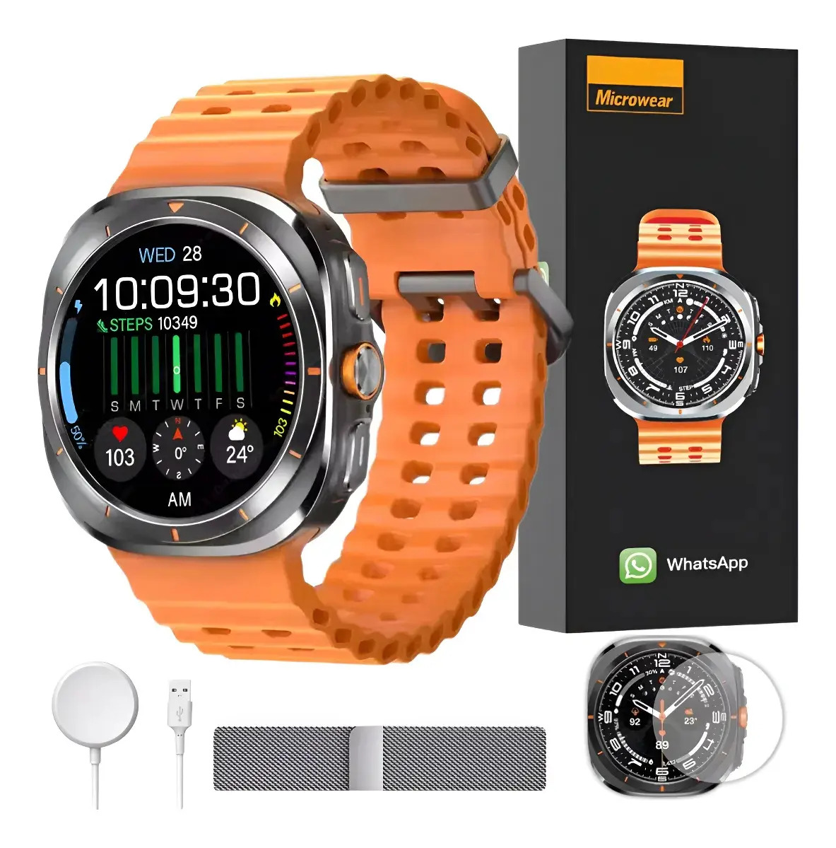 Smartwatch Bazik Prime MA27 Ultra NFC GPS IP68 Bluetooth Monitor Saúde