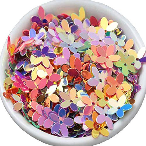 3200pcs Lentejuelas Flor Cinco Hojas Carykon, 18 Colores