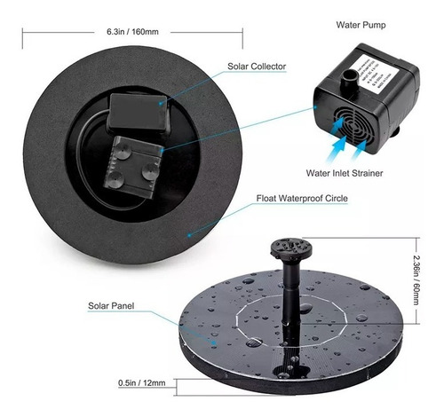 Imagen 4 de 7 de Fuente Solar Para Pileta, Fuente, Acuario Decoracion