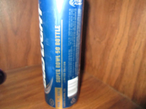 Botella De Colección Bud Ligth Aluminio ¡ojo Coleccionistas! (Usado)