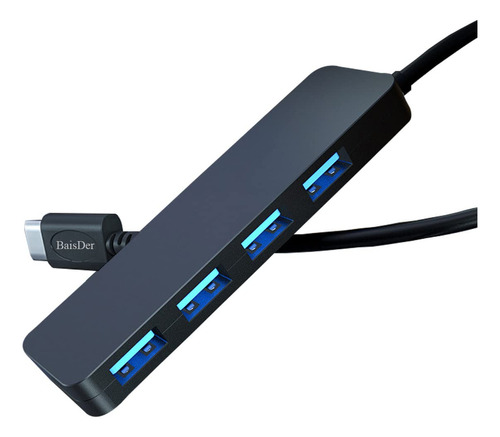 Baisder 4 Puertos Usb C Hub, Adaptador De Mltiples Mltiples