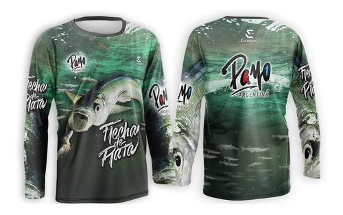 Remera Payo Secado Rapido Todos Talles Diseño Pejerrey Pesca