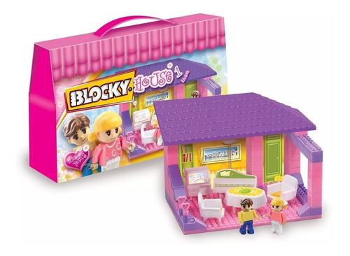 Blocky House Living Bloques 80 Piezas + 2 Muñecos Playking