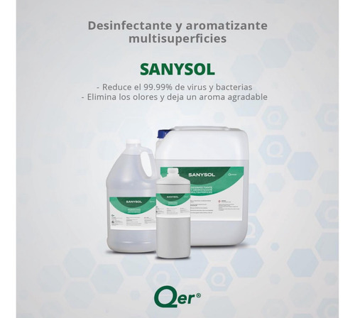 Desinfectante De Superficies Con Aroma 4lts Qer Sanysol