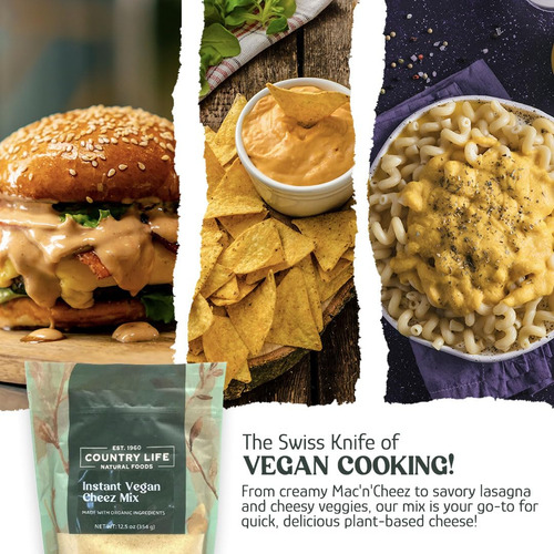 Country Life Vegan Cheez Mix, Elaborado Con Ingredientes Org