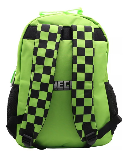 Mochila Espalda Urbana Minecraft Creeper Personaje 16 Pulg Verde Lisa