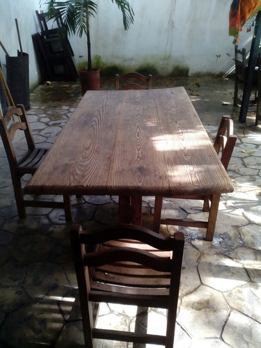 Mesa Madera De Pino 8 Puestos