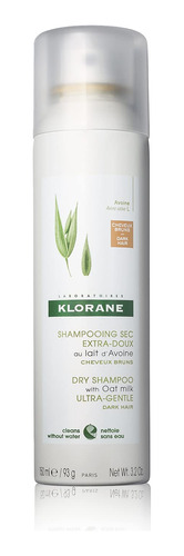 Klorane Champu Seco Con Leche De Avena, Para Cabello Oscuro,