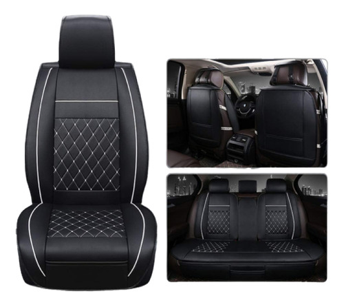 Fundas De Asiento De Cuero Negro Lujoso Skoda Scala