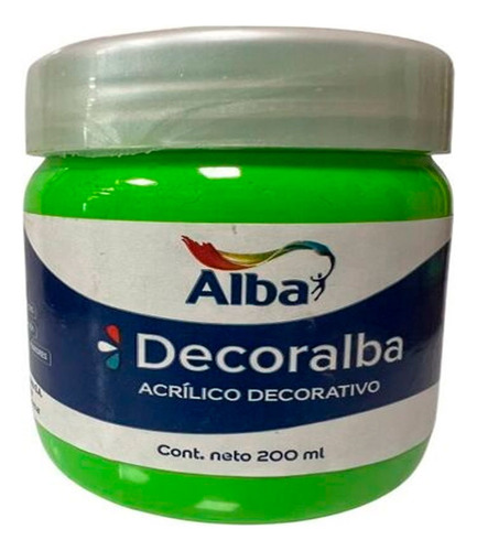 Pintura Acrílica Alba 200ml Color Flúo Arte Manualidades