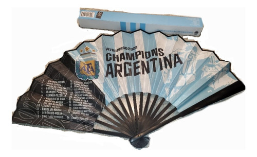 Abanico Argentina Campeón! Afa Oficial Pieza Única Original!