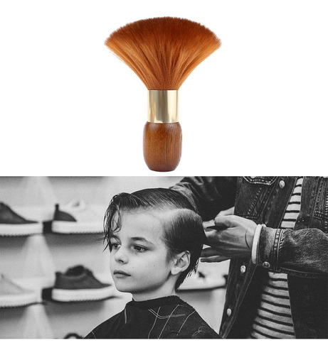 2 Pelo Cuello Duster Barber Cepillo De Limpieza Mango Madera