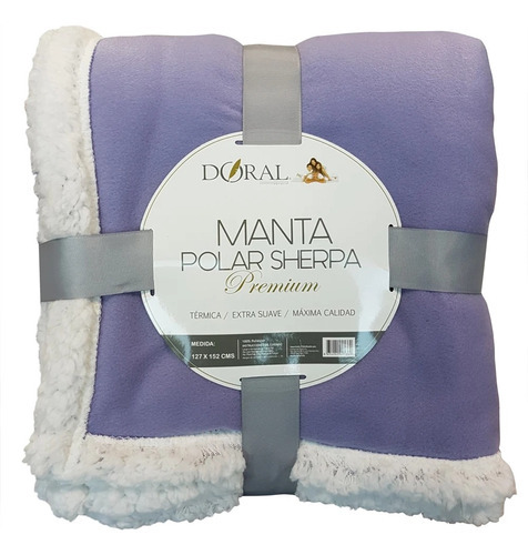Manta Polar Sherpa Premium 1.5 Plazas Doral