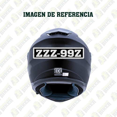 Letras De Placas Casco Moto Reflectivas Fondo Negro Bogotá
