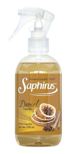 Aromatizador Textil Saphirus Fragancia: Daniel 250ml X12unid