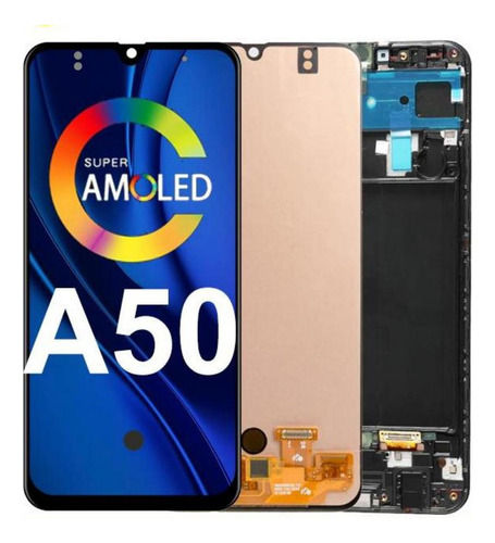 Pantalla Táctil Amoled Con Marco Para Samsung A50 A505g