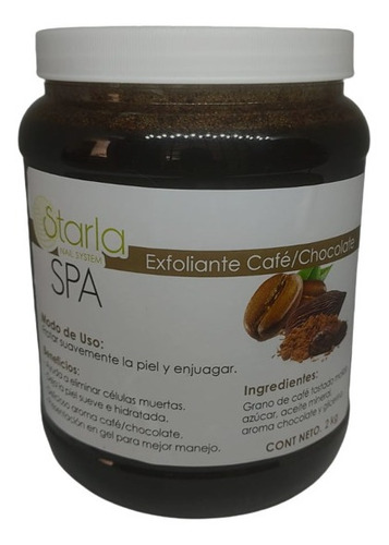 Exfoliante Café/chocolate Pedicure/ Manicure 2 Kg.