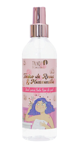 Tonico Facial Agua De Rosas Con Manzanilla Trendy 240ml 