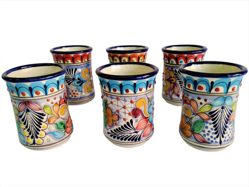 Set De 12 Tazas Cappuccino Talavera 100% Original