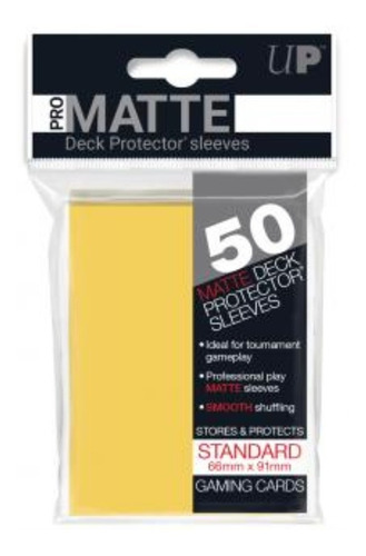Ultra Pro Matte Sleeves Standard - 50 Unidades - Amarelo