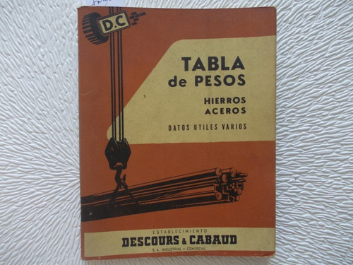 Tabla De Pesos, Descours Y Cabaud R2
