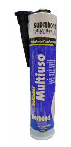 Sellador De Caucho Sintetico Multiuso Perbond Gris X400grs